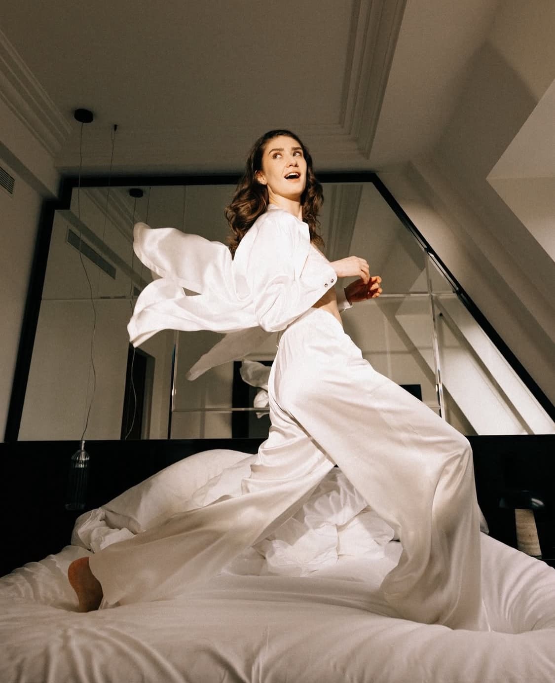 Featured in ELLE Czechia: Anna Hora Silk Loungewear